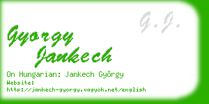 gyorgy jankech business card