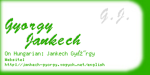 gyorgy jankech business card